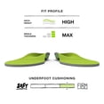 thumbnail image 3 of Plantillas Superfeet, soporte multiusos, arco alto, color verde, 3 of 7
