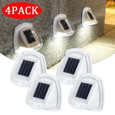 

4PACK Outdoor Solar Street Light Garden Waterproof Wall Light Home Lighting Super Bright LED Night Light Bulb-Cool White