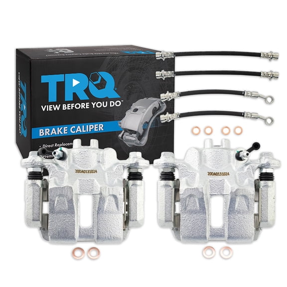 TRQ Rear Brake Caliper Set Brake Hose Compatible with 2005-2006 Honda Odyssey