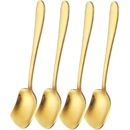 

Stainless Steel Ice Cream Scoop Bar Cocktail Milkshake Mixing Spoons. 4pcs Long Handle Ice Spoon/Tea Spoon Coffee Spoon Dessert Spoon Set