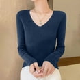 thumbnail image 6 of yillto Lightweight Sweaters for Womens Soft Knit Long Sleeve V Neck Sweater Fall Slim Fashion Outfits, 6 of 7