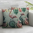thumbnail image 3 of Flamingo Throw Pillow Cover Summer Items Sunglasses Cactus Watermelon Pink Flamingo Seamless Pattern Decorative Square Pillow Case for Home Bedroom Living Room Cushion Cover, 3 of 5