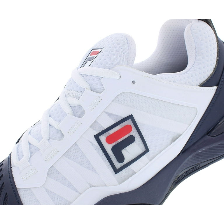 FILA Speedserve Energized Mens Tennis Shoes, White Navy, Size 11.5