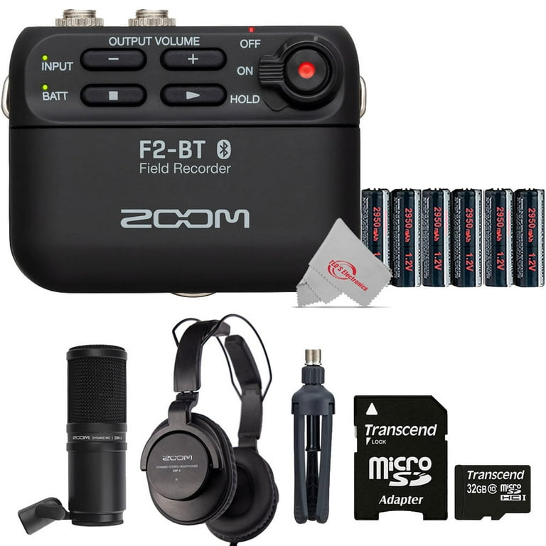 Zoom F2-BT Ultra Compact Bluetooth Enabled Field Recorder +