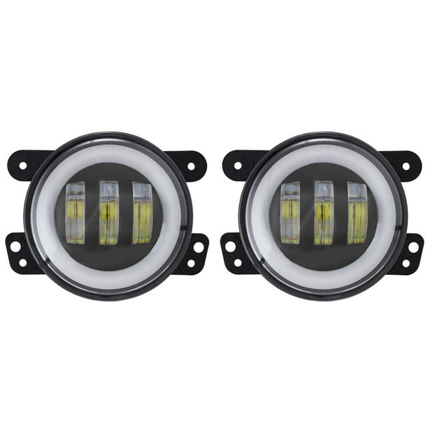 Heise Led Lighting Systems He Jwbfl02rgb 4 Round Rgb Halo Fog Lights For 2007 To 2018 Jeep Wrangler Jk Walmart Com Walmart Com