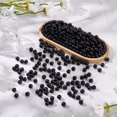 thumbnail image 4 of 400Pcs Black Wood Craft Beads 8mm Round Loose Beads Natural Wood Connector Bead Handmade Polished Spacer Bead for Jewelry Making DIY Bracelet Necklace Hole: 1.5mm, 4 of 9