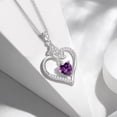 thumbnail image 4 of Ydou Love Heart Pendant Necklace for Women, 18K White Gold over Silver February Birthstone Jewelry Mother's Day Gifts for Women Mom Wife/Lover, 4 of 8