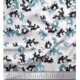 thumbnail image 1 of Soimoi Blue polyester Crepe Fabric Camouflage Texture Fabric Prints By Yard 52 Inch Wide, 1 of 3