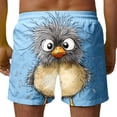 thumbnail image 5 of BRGZLK Mens Beach Shorts Summer Drawstring Waist Funny Cute Animal Expression Printing Summer Swim Trunks Novelty Beachwear Sports Vacation Shorts with Pockets, 5 of 6