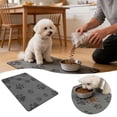 thumbnail image 1 of Creatine Food Mat For Floors Absorbent Food Bowl Mat For Food And Water Dispensers Quick Drying Cat Food Mat, 1 of 9