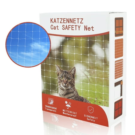 

Cat Safety Net Anti Fall Protective Netting Transparent Cat Balcony Nets Invisible Pet Safety Mesh Fence for Outdoor Balcony Stairway Window Door Stairs Two Size Provided Include Fixing Set
