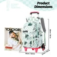 thumbnail image 4 of IvyH 6 Wheels Rolling Backpack Wheeled Roller School Bag Elementary Wheeled Backpack Bookbag with Detachable Trolley, 4 of 5