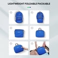 thumbnail image 6 of WATERFLY Unisex 25L Small Foldable Packable Travel Hiking Nylon Backpacks Daypack,Blue, 6 of 7