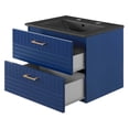 thumbnail image 5 of Sink Vanity Cabinet, Blue Black, Ceramic, Wood, Modern Contemporary, Hotel Bedroom Bathroom Master Suite Guest, 5 of 9