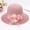 Light Purple, variant on Women's Glitter Straw Sun Hat with 3D Floral Bowknot and Faux Pearl Accent Featuring Wide Brim Foldable Design Beige