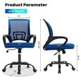 thumbnail image 3 of JONPONY Ergonomic Office Chair，Swivel Desk Chair with Lumbar Support, Adjustable Height with Armrests for Adults,Blue, 3 of 12