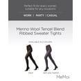 thumbnail image 2 of MeMoi Merino Wool Tencel Blend Ribbed Sweater Tights - Womens - Female (Small/Medium, Dark Gray Heather), 2 of 7