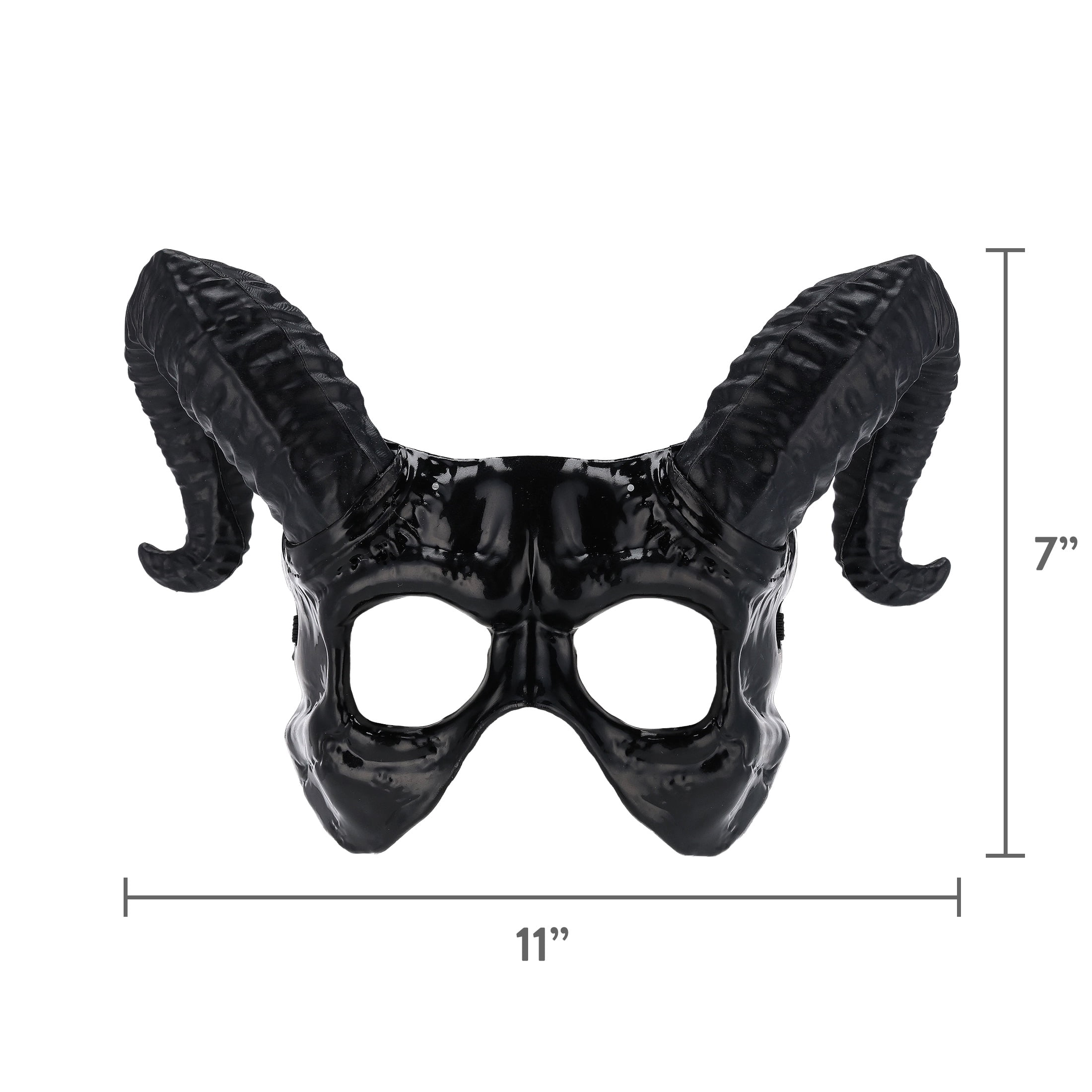 Ram Mask Costume Accessory for Adults, Black, Halloween by Way To Celebrate