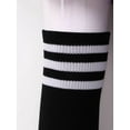 thumbnail image 6 of Miutii Kids 3Pcs Cheerleading Uniform for Girls Sleeveless Cheer Leader Dance Dress Outfit with Stockings 2 Pom Poms Black 11-12, 6 of 7