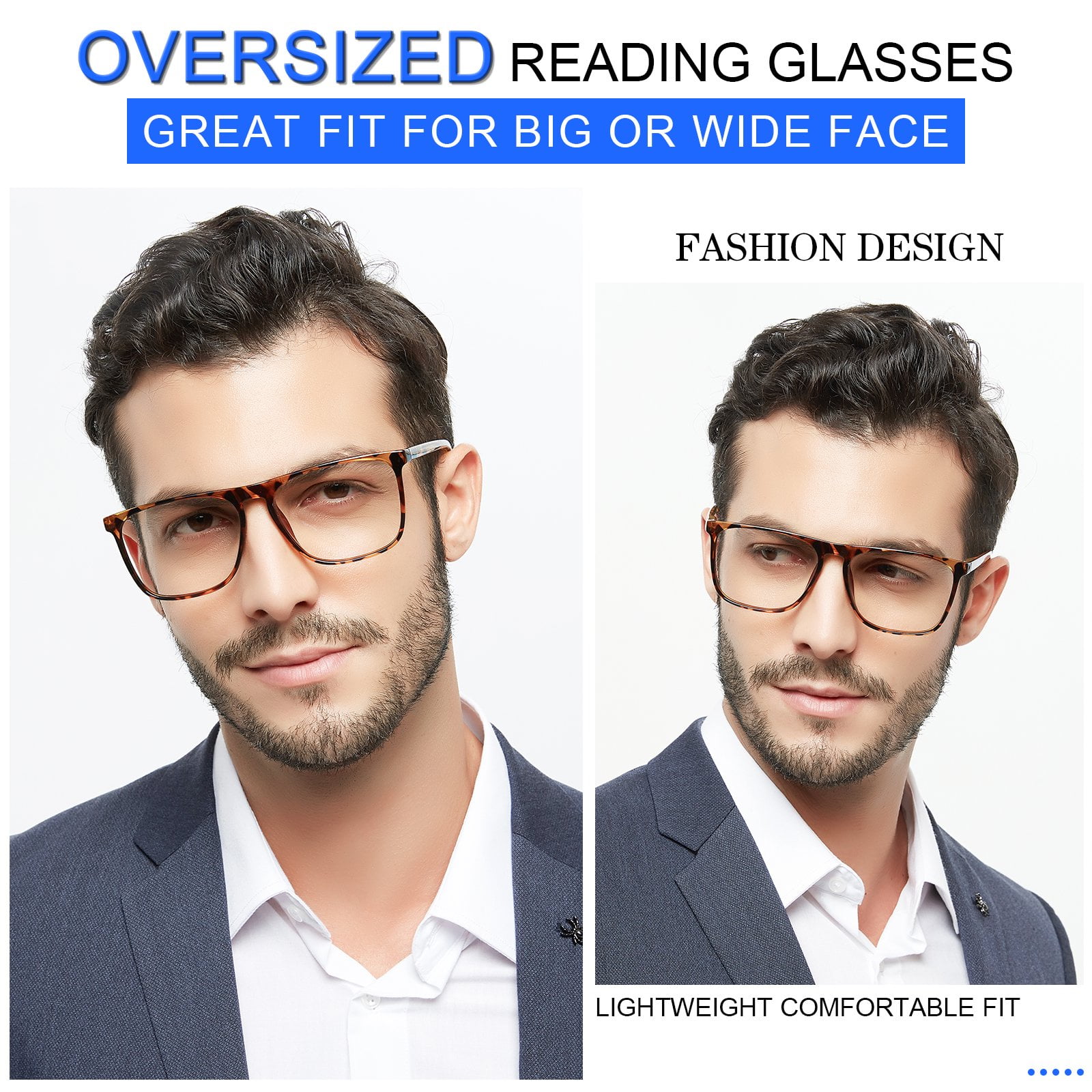 Reading glasses for hotsell big faces
