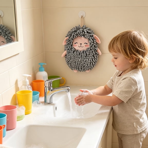 HOZVOMI Cute Animal Hand Towels for Kitchen and Bathroom Fast Drying Water Absorbent Fun Design Ideal for Home Decoration and Hand Drying