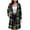 Army Green, variant on Women's Plaid Shacket Jacket Trendy Fall Casual Lapel Long Sleeve Button Down Shirt Coat Winter Clothing with Pockets (L, Army Green)