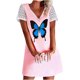 thumbnail image 1 of Vestido casual sexy de verano para mujer Vestido de manga corta con estampado floral y cuello en V Pompotops  ghjkhdj16410, 1 of 5
