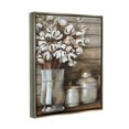 thumbnail image 3 of Stupell Industries Traditional Flower Bouquet Rustic Country Cans Painting Luster Gray Floating Framed Canvas Print Wall Art, Design by White Ladder, 3 of 5