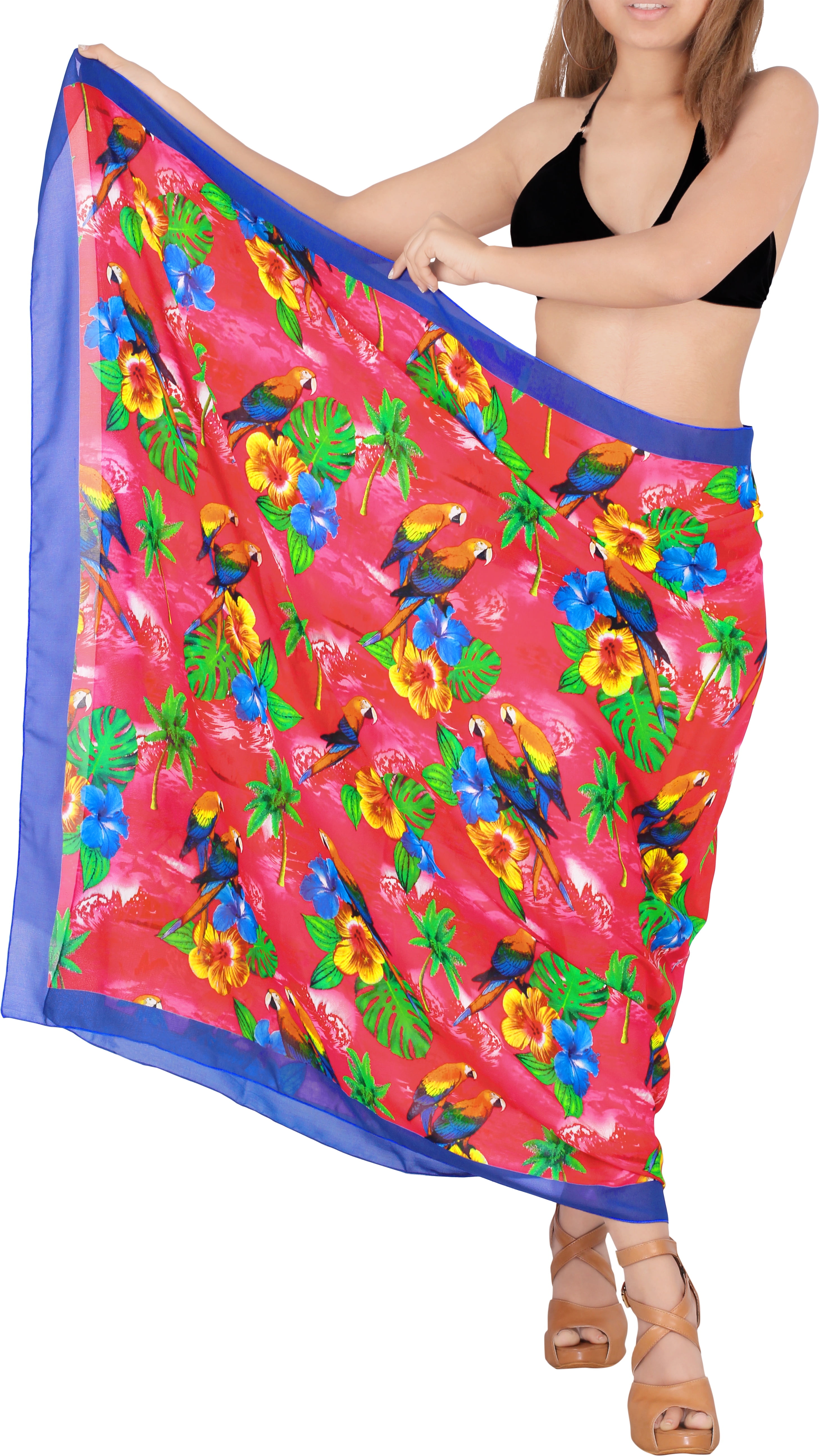 HAPPY BAY Chiffon Wrap Beach Swimwear Bikini Wraps Summer Sarong Sheer ...