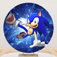 thumbnail image 3 of Fondo de fotografía redondo de Sonic The Hedgehog para fotografía, suministros para fiestas de cumpleaños, baby shower, pancarta personalizada, 3 of 5