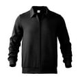 thumbnail image 7 of WTOBBY Men's Solid Color Casual Bomber Jacket, Fall Winter Button-Front Outerwear with Reinforced Seams & Dual Welt Pockets, Classic Versatile Style,Black L, 7 of 7