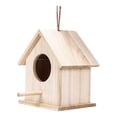 thumbnail image 3 of Casa de pájaros de madera, nido de pájaros, decoración, accesorios de jardín, regalo, adorno, casa de pájaros colgante para jardín, , balcón,, 3 of 8