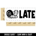 thumbnail image 2 of Late Snail Teacher Student School Self-Inking Rubber Stamp Ink Stamper - Black Ink - Small 1-1/2 Inch, 2 of 7