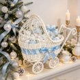 thumbnail image 2 of Wicker Stroller Basket, Doll Carriage Candy Basket, Candy Storage Party Decor, Multi Functional Storage Basket Cute Rural Decor For Weddings Party Festivals, for Candies, Fruits, and Flowers, 2 of 5
