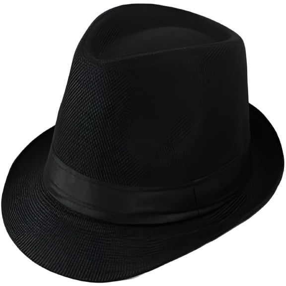 TELOLY Cuban Fedora Sun Hats Men with Adjustable Strap,Short Brim 1920s Unisex Party Costume Hats