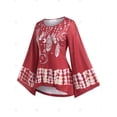 thumbnail image 2 of Tallas grandes Dreamcatcher Imprimir manga de campana camiseta Rosegal Mangas largas de talla grande, 2 of 5
