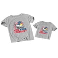 thumbnail image 2 of T-shirt d'Été pour Papa et Fils Gris à Manches Courtes, Col Rond, Imprimé Lettres Hibou, Coupe Ample, 2 of 6