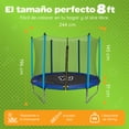 thumbnail image 3 of Trampolín YEI Brincolin 8 Pies Red Seguridad Resortes, 3 of 6