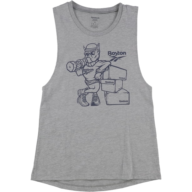 Reebok Boston Bull Dog Camiseta sin mangas para hombre, gris, pequeño