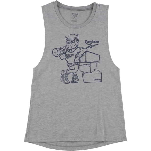 Reebok Boston Bull Dog Camiseta sin mangas para hombre, gris, pequeño