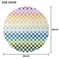 thumbnail image 6 of Colorful Gradient Checkerboard Checkered Pattern Round Tablecloth 60"x60",Wrinkle Wipeable Table Cloth for Kitchen Dining Room Picnic Patio Party, 6 of 6