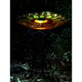thumbnail image 4 of Hi-Line Gift Solar Floral Glass Bird Bath with Stand, 4 of 5