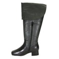 thumbnail image 3 of PEERAGE Mira Women Wide Width Leather Knee High Dress Boots BLACK 6.5, 3 of 7