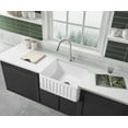 thumbnail image 6 of Westbrass BK13041-62 30" Single Bowl Reversible Apron Front Solid Surface Kitchen Sink with 4 in 1 Faucet, Dual Water Filters, Soap Dispenser and Drain Trim, Matte Black, 6 of 22