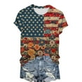 thumbnail image 3 of cocolona 4th of July Shirts Women USA Flag Print Patriotic T-shirts Summer Casual Short Sleeve Tops Graphic Tees, 3 of 4