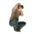 thumbnail image 4 of AMERTEER 2 Pcs Figurine Peinte à l'Échelle HO 1 87 Modèle en Résine pour Photographe, 4 of 8