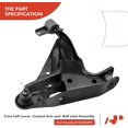 thumbnail image 4 of A-Premium 8Pcs Front Lower Control Arm and Ball Joint Assembly Outer Tie Rod End Rack and Pinion Bellow Compatible with Ford Explorer Mercury Mountaineer 2002-2003 4.0L, 4 of 7