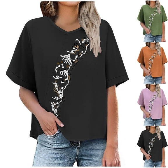 Lovskoo Cotton Linen Shirts for Women Plus Size Round Neck Solid Color T-Shirt Linen Top Large Shirt Green