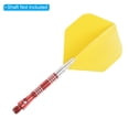 thumbnail image 4 of Uxcell Dart Flights, 6 Pack PET Darts Accessories Replacement Parts Yellow, 4 of 5