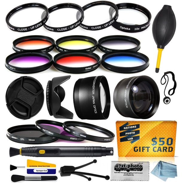 58mm Professional Lens + Filter Kit for All Digital DSLR Cameras